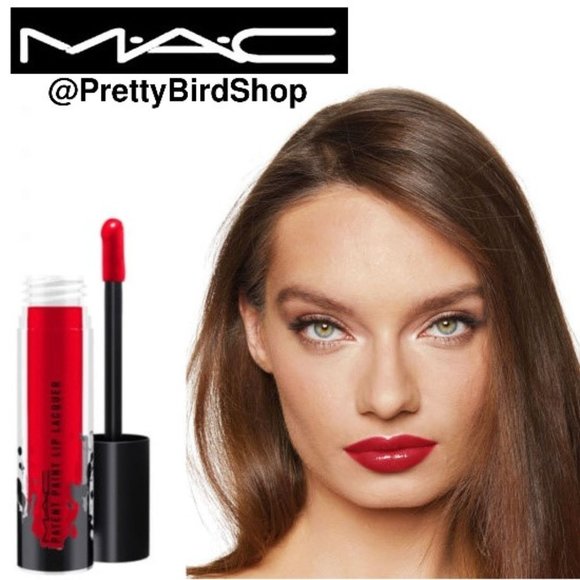 Last one! MAC RED ENAMEL Liquid lipstick gloss NIB Lip Lacquer Patent Paint - Picture 1 of 4